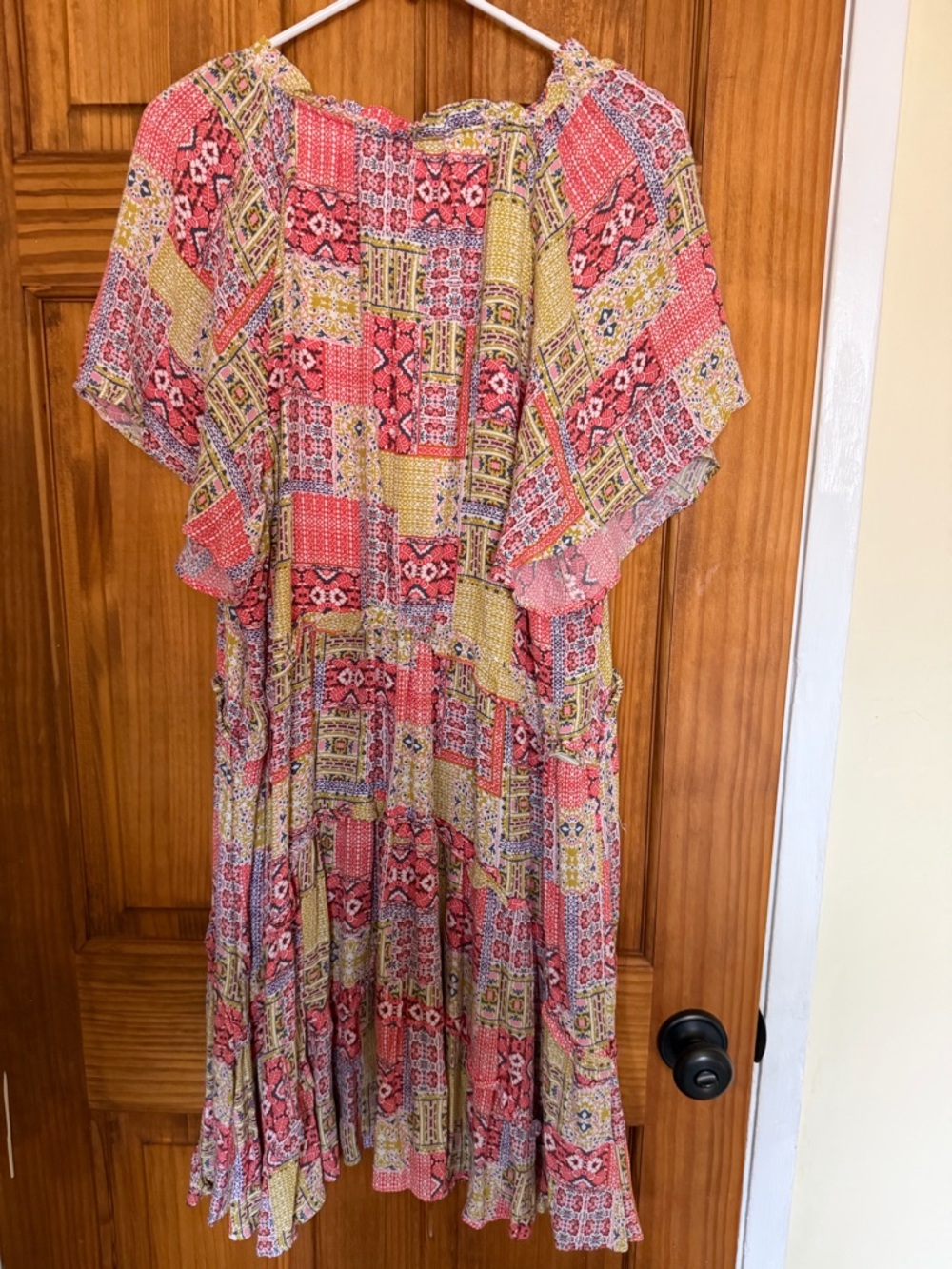 Anthropologie Printed Boho tiered mini dress - Picture 4 of 9